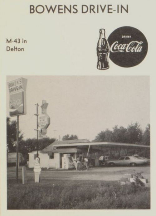 Bowens Family Dining (Bowens Drive-In) - Old High School Yearbook Ad (newer photo)